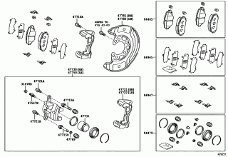 FRONT DISC BRAKE CALIPER & DUST COVER 1